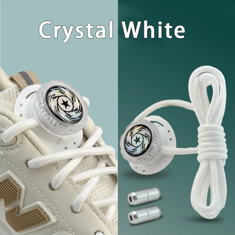 Neue dicke Seil-Sneaker-Schnürsenkel ohne Krawatten, drehbare Schnalle, Schnürsenkel, Upgrade, einfache Installation, automatische Schnürsenkel, Schuhzubehör Image