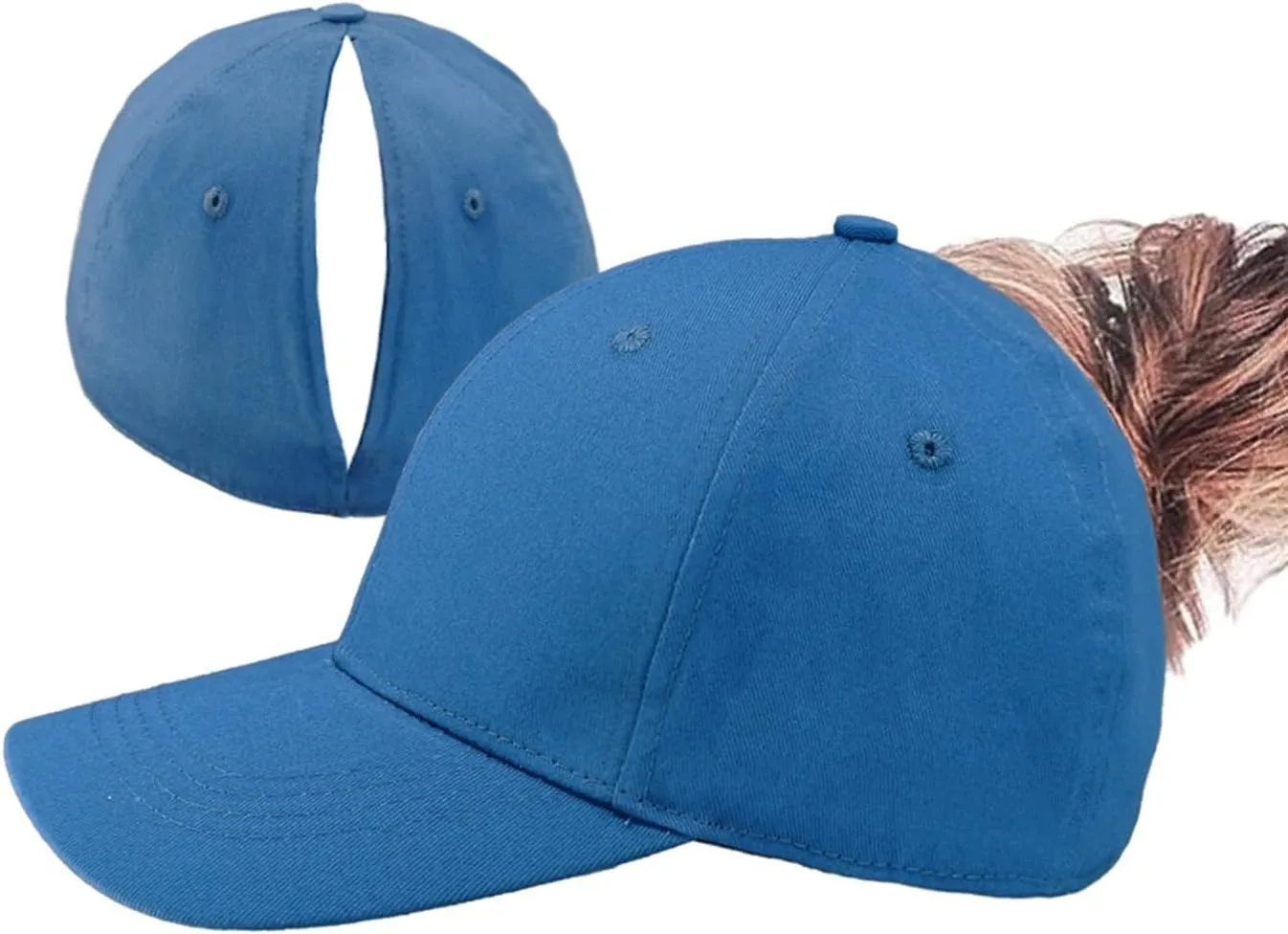 TikTok Heat magnetische Pferdeschwanzkappen für Damen, Sportbekleidung, atmungsaktive Baumwolle, verstellbare Baseballmütze Image