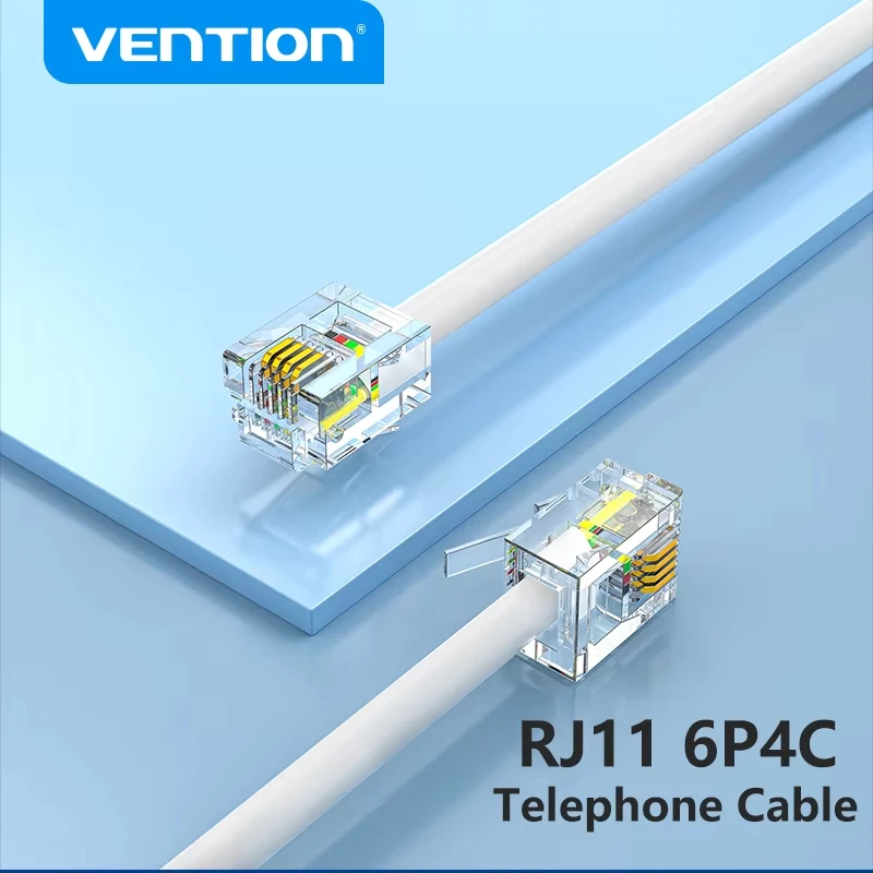 Vention RJ11 Telefonkabel RJ11 Stecker auf Stecker 6P4C Telefonleitungskabel für DSL Modem Answernig Maschine Anrufer-ID Fax Telefonkabel Image