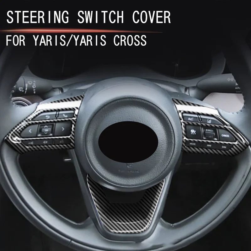 FÜR 2022 Toyota YARIS Lenkrad-Glitzer-Aufkleber, Dekoration, kratzfest und verschleißfest, Innenmodifikation Image
