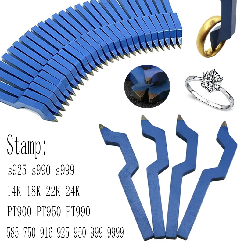 Stahl-Schmucksstanzer-Stempel für 14 K, 18 K, 22 K, 24 K, 925 999 Golds, Silber, Ringe, Armband, Ohrringe, Herstellungswerkzeug, professionelle Markierungsform