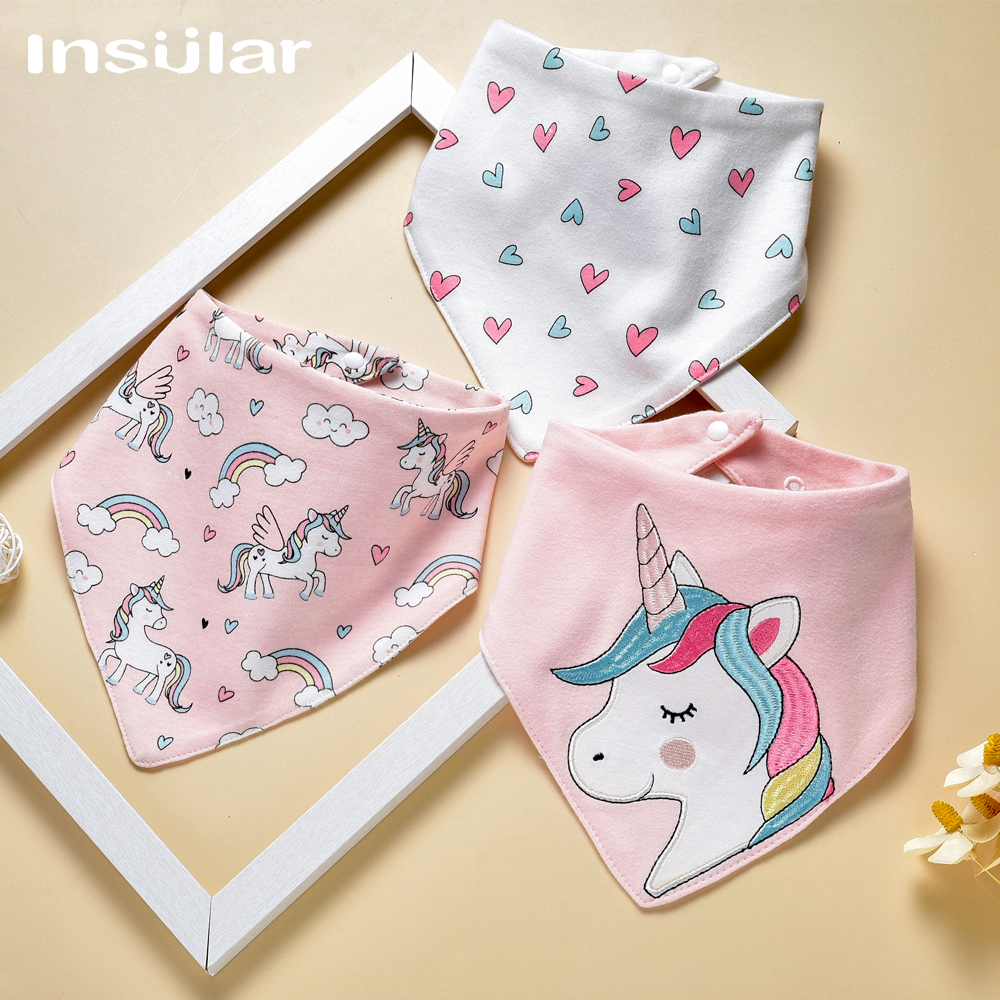 Triangle Cotton Baby Bibs, Cartoon Print, Feeding Apron, Saliva Towel, Baby Boys Girls, Cotton Bandana Bibs, Baby Stuff moonstars