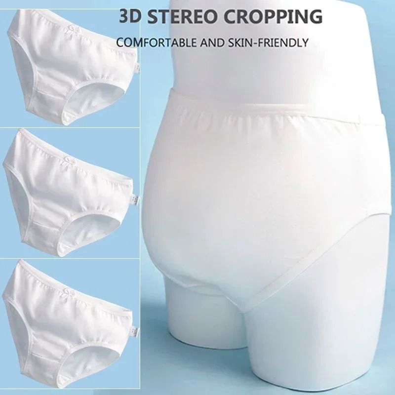 Kids Cotton White Brief Panty Set For Girls Soft Breathable Everyday Underwear 110 15 Pcs