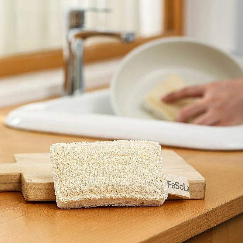 Wood Pulp Cotton Dishwashing Cloth, Natural Loofah, Double Sided Scrubbing Rag For Household Cleaning Wood Pulp Cotton Dishwashing Cloth, Natural Loofah, Double Sided Scrubbing Rag For Household Cleaning