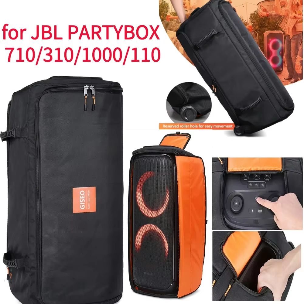 Waterproof Oxford Cloth Carrying Case For JBL PartyBox Portable Speakers for Jbl Partybox 110 120 (22x12.5x12.4in)
