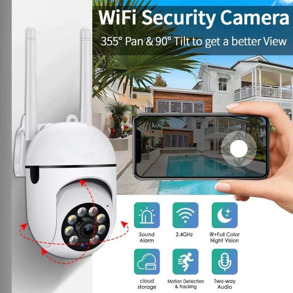 Wireless Security Camera, Outdoor Wifi IP Camera With Zoom, AI Human Tracking, Two way Audio Wireless Security Camera, Outdoor Wifi IP Camera With Zoom, AI Human Tracking, Two way Audio