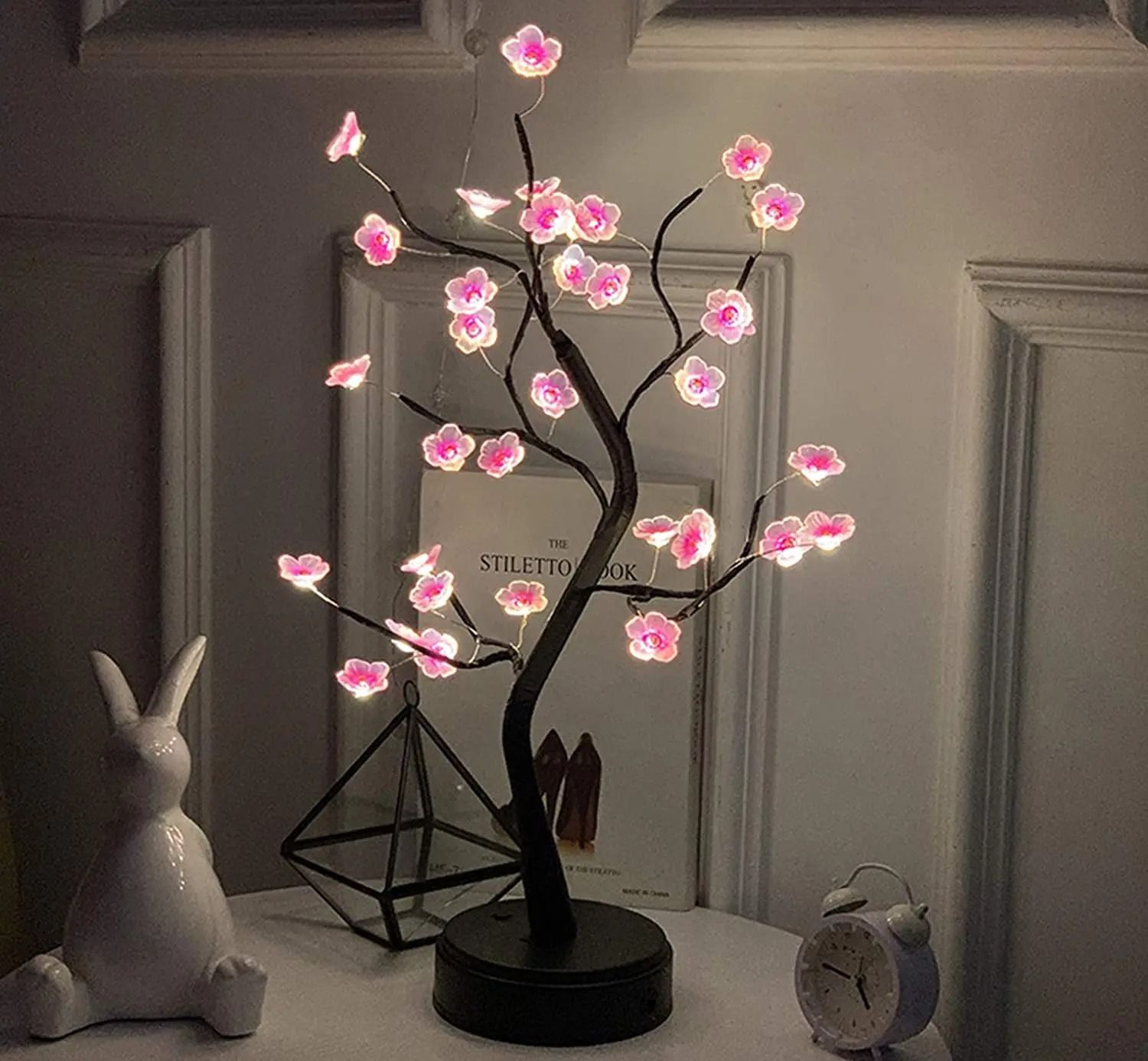 Elegant LED Bonsai Cherry Blossom Lamp For Home Decor plum Blossom