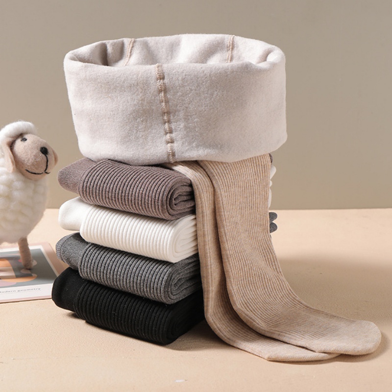 Winter Thick Warm Kids Girls Pantyhose, Keep Warm Plush Children's Tights, Outdoor Leggings For Girls black 2 3years(m)