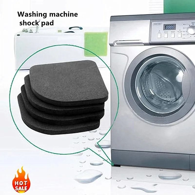 Anti Vibration Washing Machine Pads Non Slip Shock Absorbing Feet Mats Set 8 Pcs
