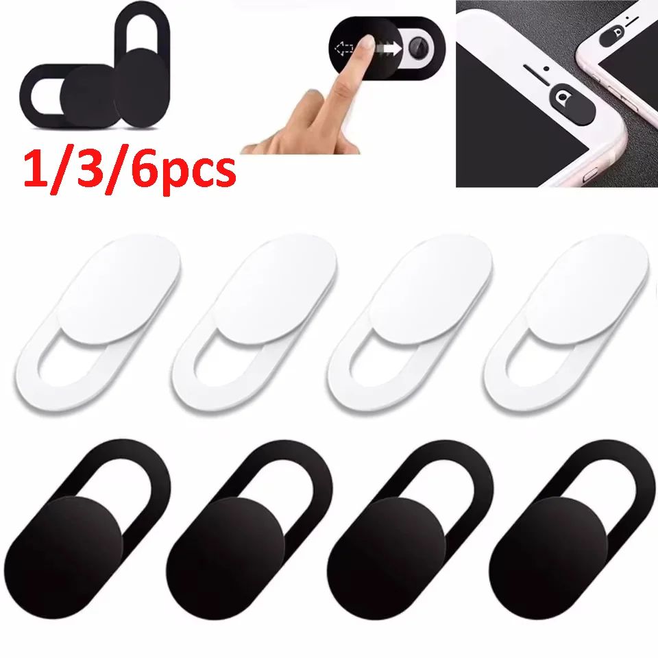 Ultra Slim Magnetic Webcam Privacy Cover For Laptop, Tablet & Phone Cameras 6pcs White