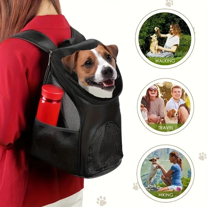Breathable Mesh Dog Carrier Backpack red s