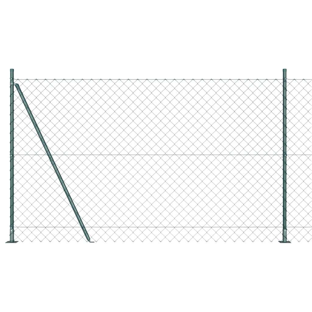vidaXL Zaunpfosten Grün 1,5 x 25 m (60 x 60 mm Maschenweite) Stahl Image