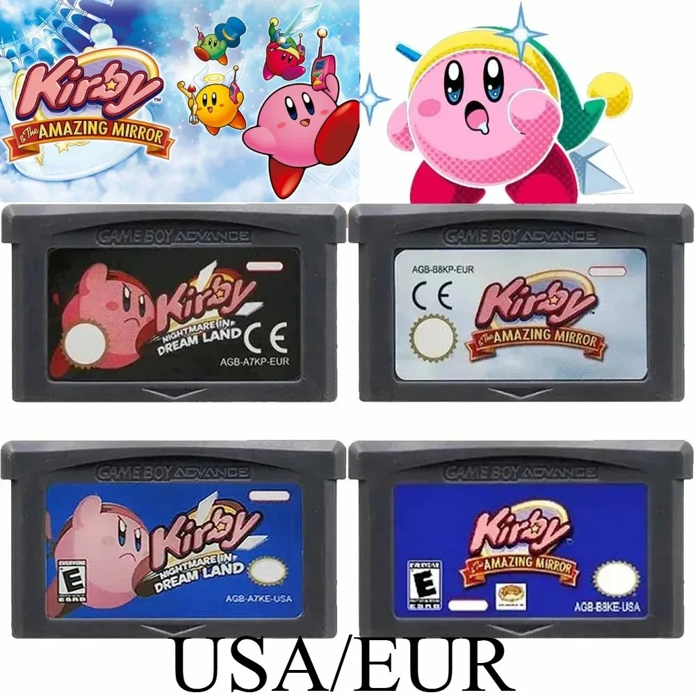 popular 32-Bit Game Card GBA Game Video Game Cartridge Console Card Emerald Amazing Mirror Dream Land EUR/USA Ver Gifts for Kids
