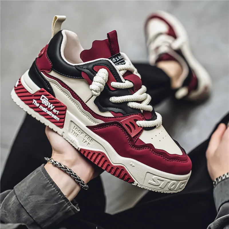 Große Größe 48, trendige Herren-Skateboard-Schuhe, Streetwear-Plattform-Turnschuhe, Herren, im Freien, rutschfeste Skateboard-Schuhe, Herren-Trainer