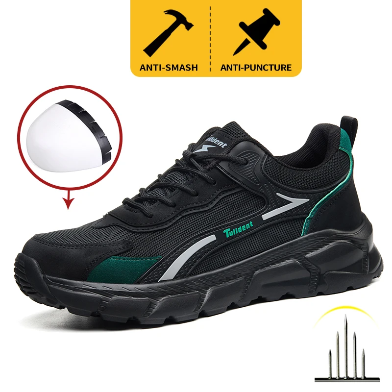 Neue Herrenschuhe, Herren-Sicherheitsschuhe, Arbeitsschuhe mit Schutz gegen Aufprall und Durchstich, Stiefel, leichte Sportschuhe