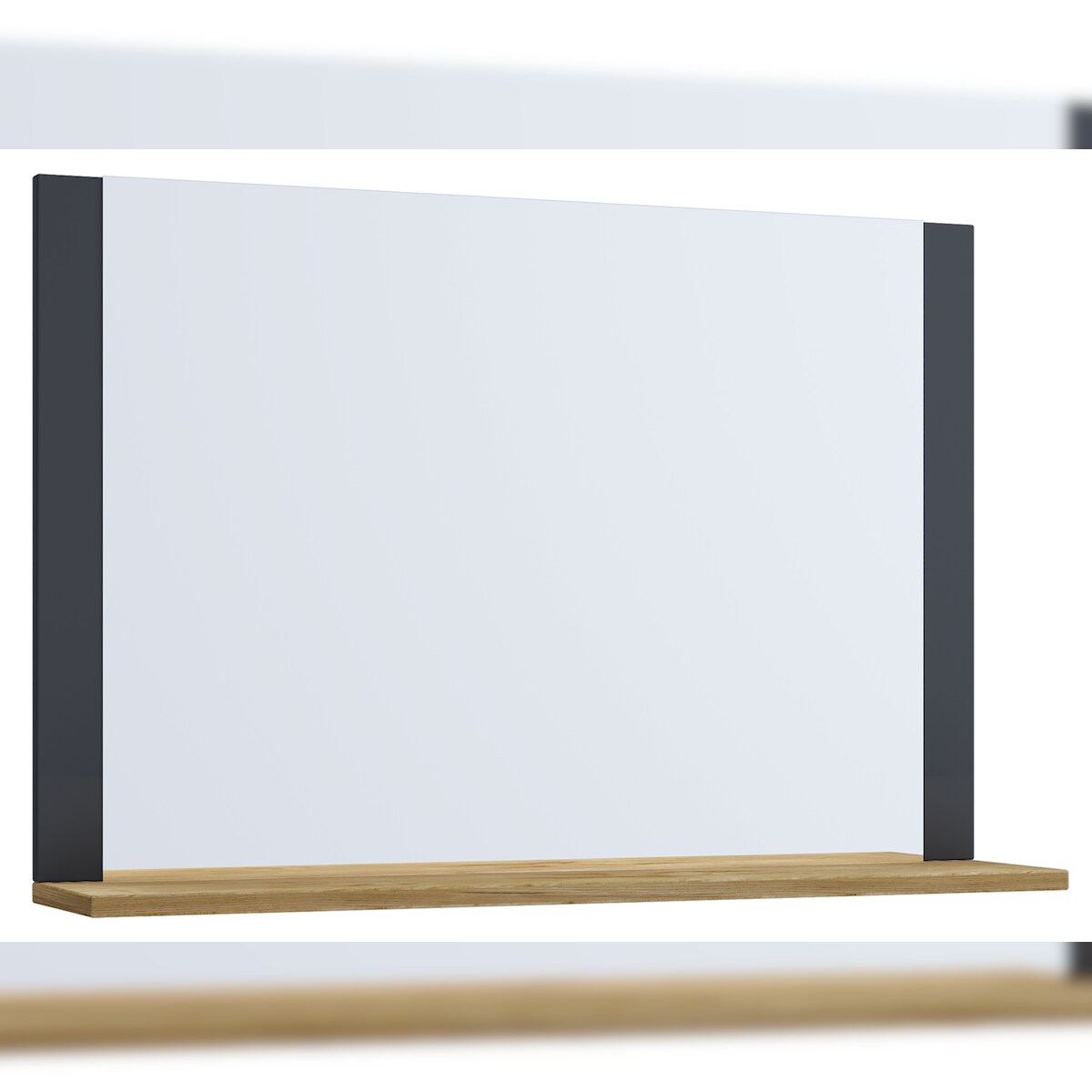 VCM Badmöbel Spiegel Lendas Anthrazit / Honig-Eiche H. 55 x B. 80 x T. 17 cm Image