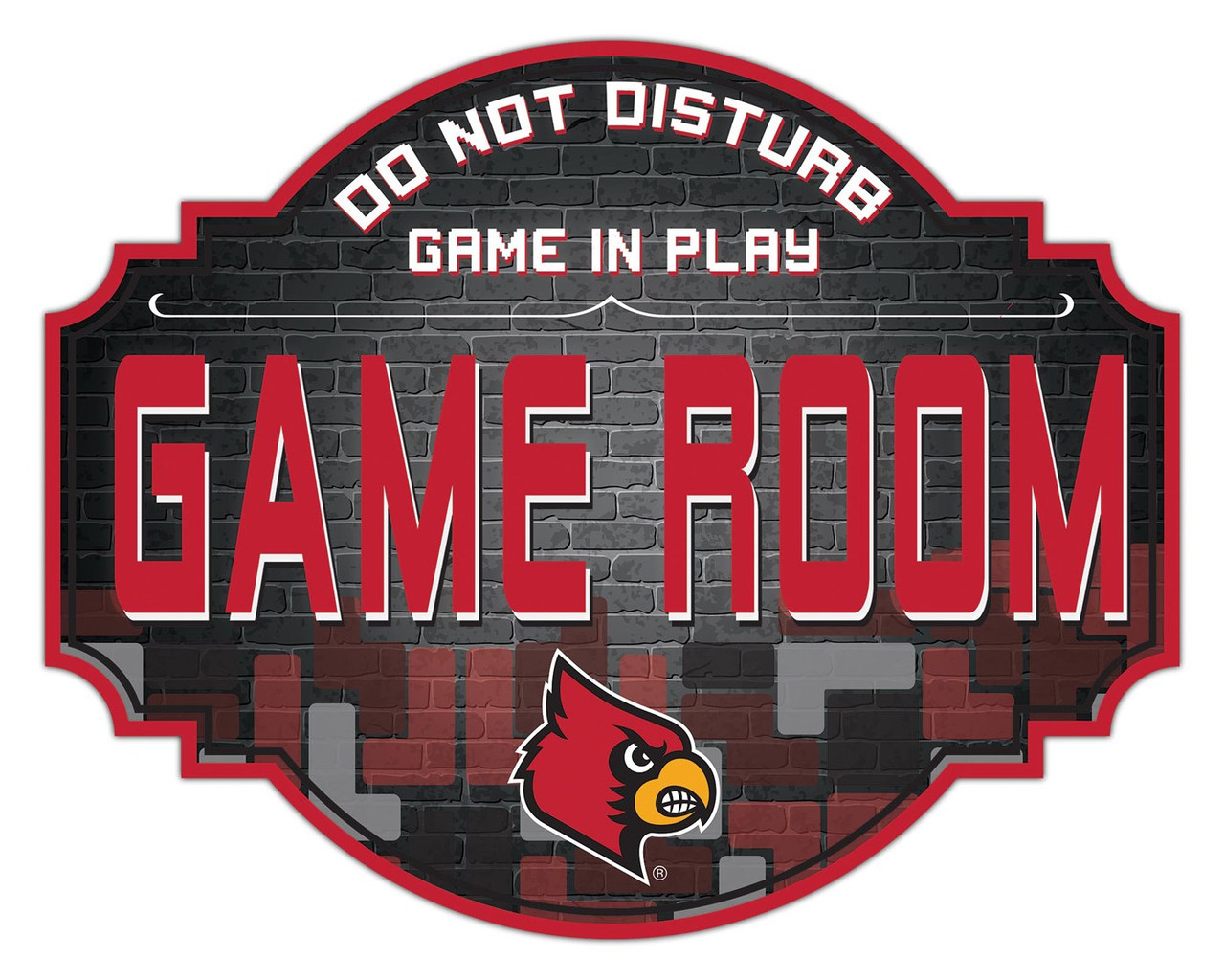 Louisville Cardinals 12" Game Room Tavern Sign