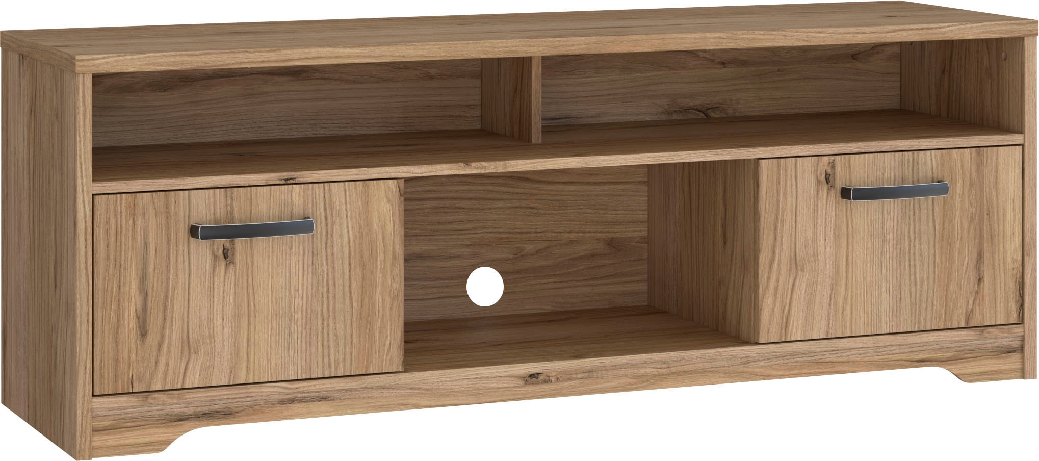 Lowboard FORTE "Joadakis, TV-Board, TV-Schrank, TV-Bank", braun (catania eiche), B:149,6cm H:54,8cm T:42cm, Spanplatte, Sideboards, Lowboard