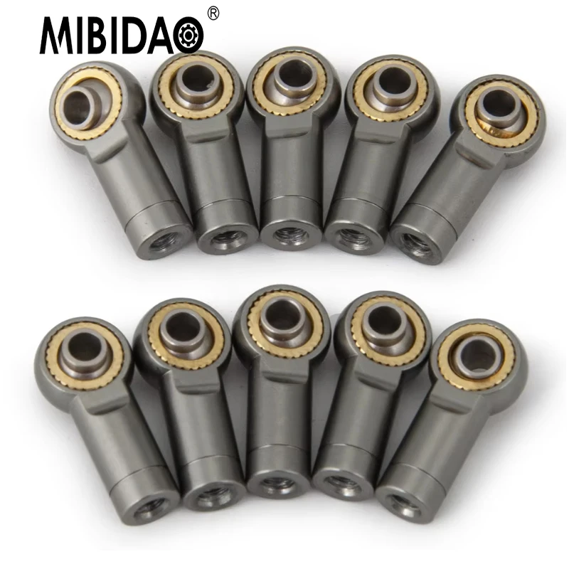 MIBIDAO 10Pcs Metall M3 Kugelkopf CCW Gewinde Kugelkopf Links Stangenende Kugelgelenk Stecker Für RC Spielzeug Auto boot Flugzeug DIY Teile