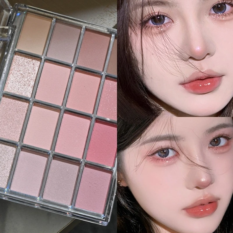 20-Farben-Matte Perlglanz-Lidschatten-Palette Niedrige Sättigung Rosa Glitzer-Lidschatten Langlebige Augen-Make-up-Palette Kosmetik Image