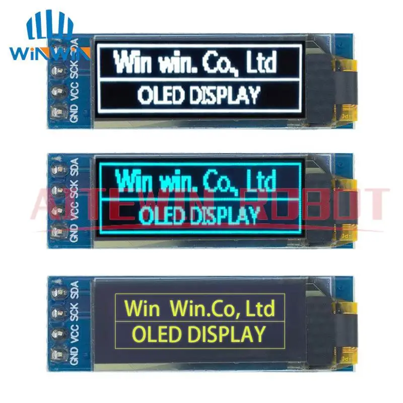 1 Stück 0,91 Zoll OLED-Modul 0,91 Zoll weiß/blau OLED 128X32 OLED LCD LED-Anzeigemodul 0,91 Zoll IIC Communicate Image