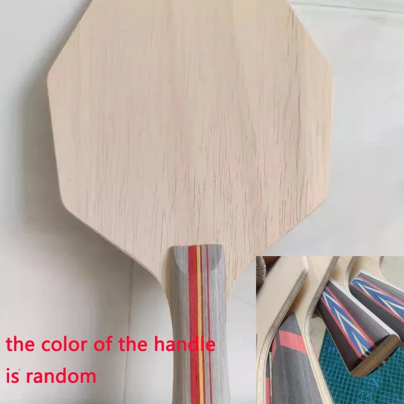 Zufälliger Griff Ayus Material Tischtennisschläger Sechseckiger Bogen Nachahmung Carbon PingPong Bodenplatte mit Griff Ersatz Image