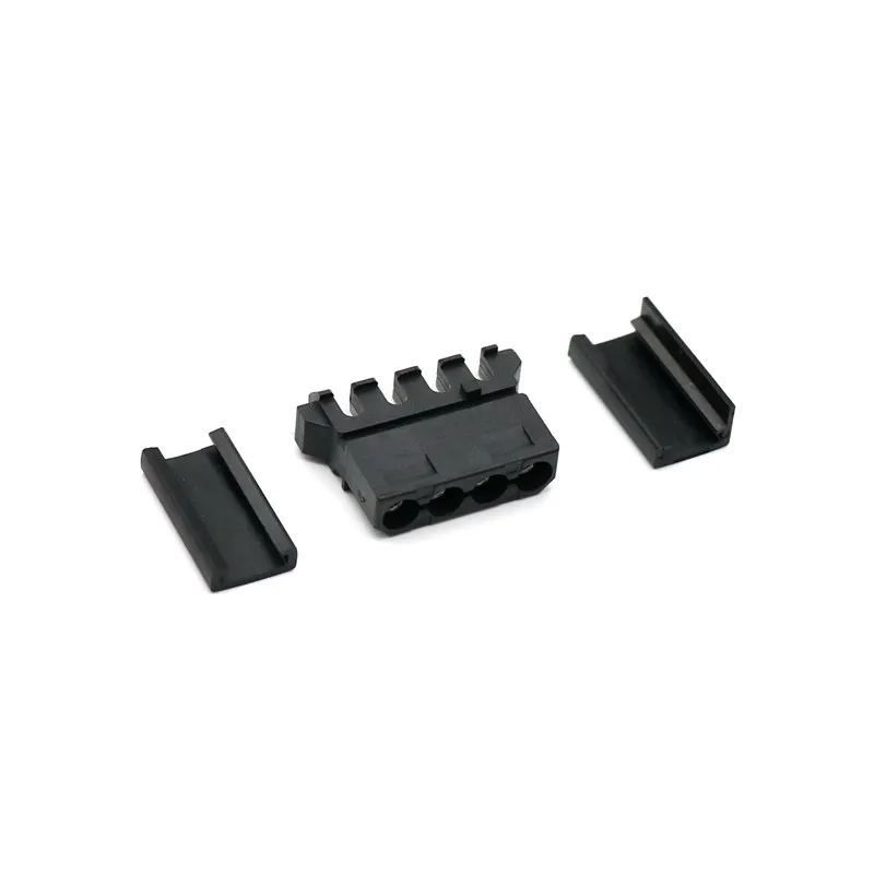 Angitu 10 teile/los Schwarz/Rot/Klar Crimp Molex/IDE Crimped 4pin Power Connector Gehäuse Mit end kappe 180 grad und 90 grad Image