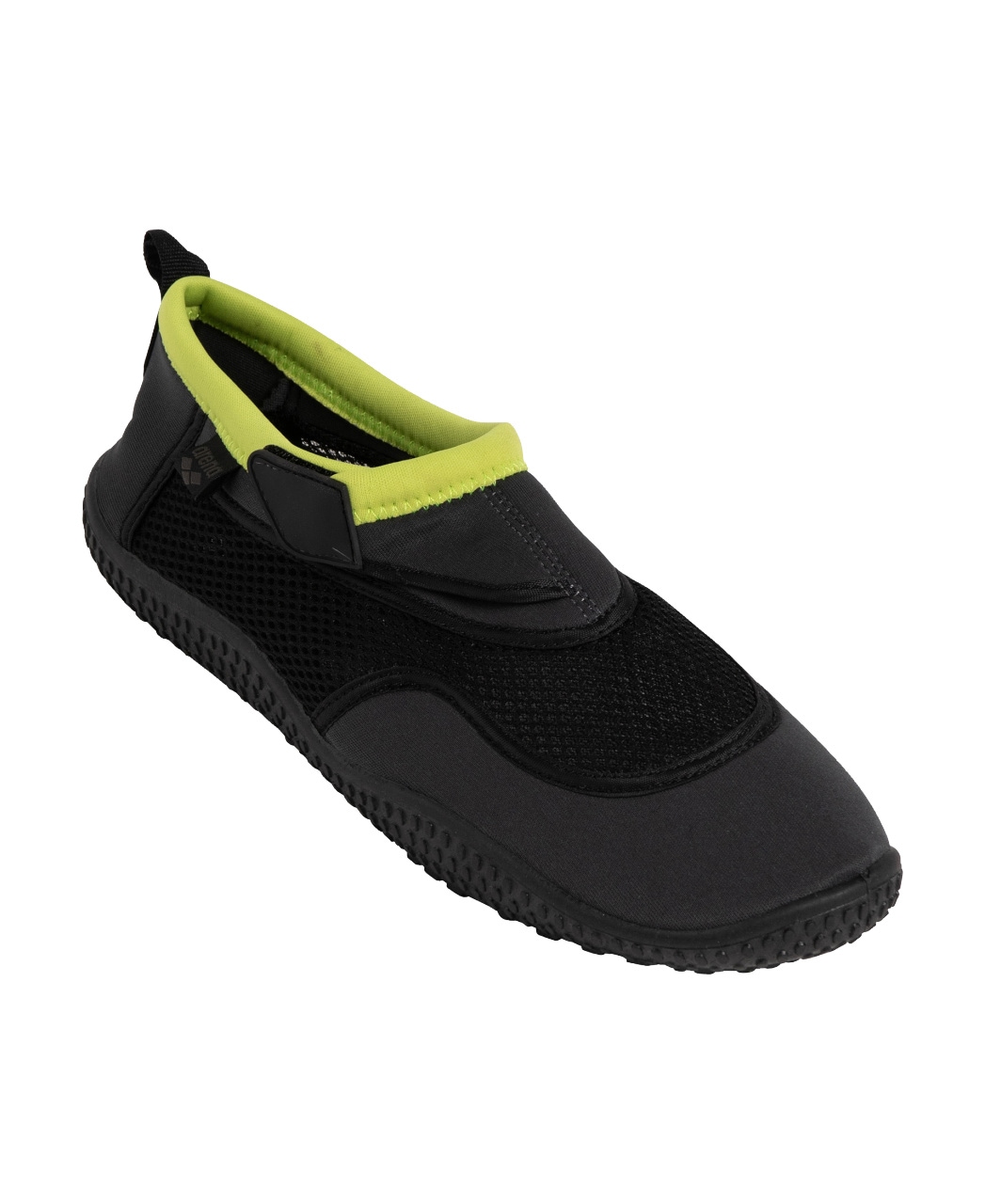 Badeschuh ARENA "ARENA WATERSHOES", Herren, Gr. 39, grau (schwarz_grau, li), Obermaterial: 60% Polyester, 38% Gummi, 2% Nylon, Schuhe Badeschuh