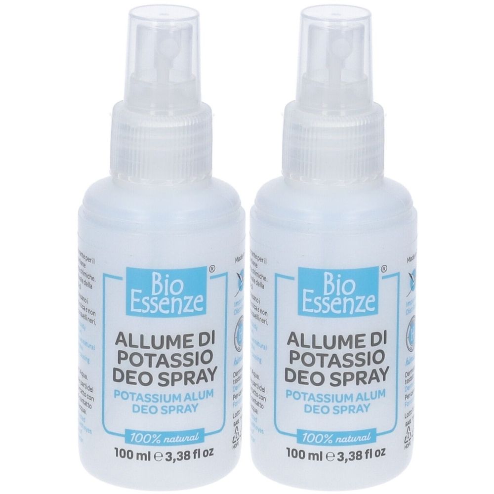 Bio Essenze Allume Di Potassio Deo Spray 2x100 ml Deodorante