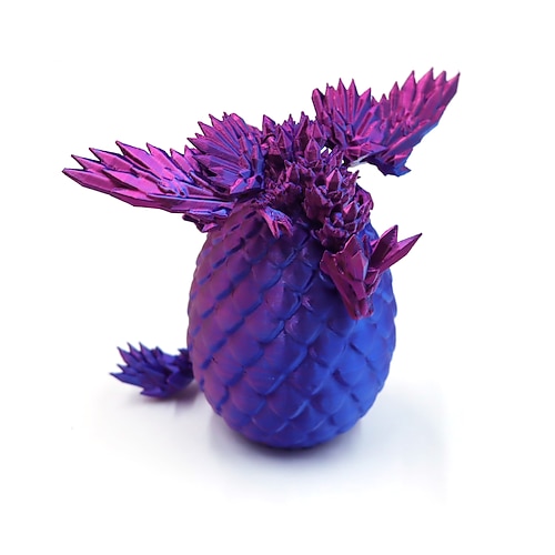 3D-gedruckte Dracheneier mit Drachen im Inneren, bewegliche Mini-Eier aus Kristall, Osterkorb-Füller, geheimnisvolle mythische Stücke Image