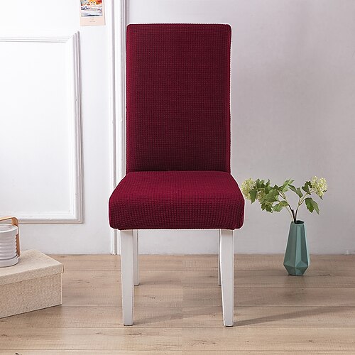Wasserabweisender Stretch-Esszimmerstuhlbezug aus Polarfleece, weicher Sitzüberzug für Zuhause und Küche, Geschenk für die Familie (nicht 100% wasserdicht)
