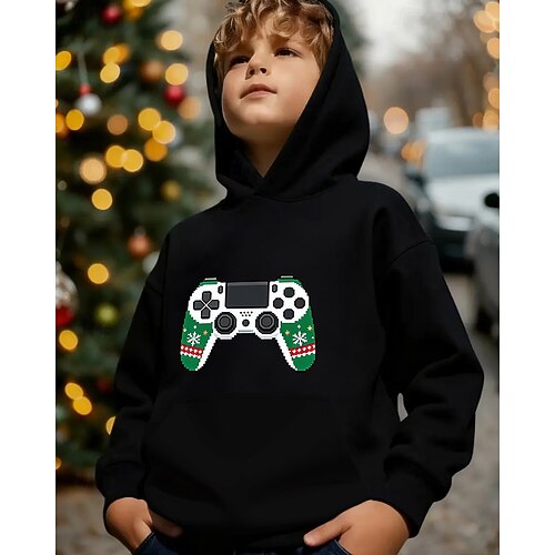 Unisex 3D Grafik Spiel Kapuzensweatshirt Pullover Langarm 3D-Druck Frühling Herbst Winter Sport Mode Streetwear Kinder 4-12 Jahre Mit Kapuze Lässig Täglich Outdoor Normale Passform