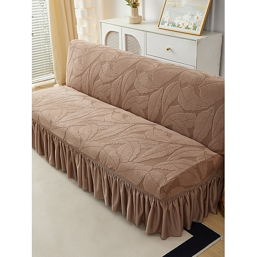 Hochelastischer Jacquard-Samt-Sofabezug im Rockstil, faltbarer, armloser Couchüberzug für Wohnzimmer, ideal als Geschenk für Einsteiger. Image