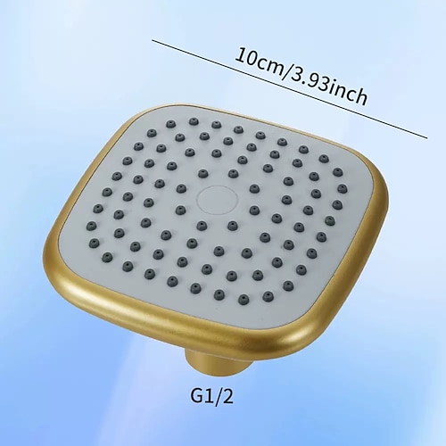 Quadratischer Regenduschkopf – robuste, hängende Duschbrause aus Kunststoff mit mehreren Strahlarten im modernen Design für ein entspannendes Duscherlebnis Image