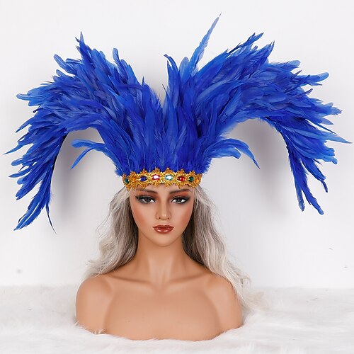 Karnevalskostüm Karneval Ausgefallene Kostüme Federkopfschmuck Cosplay Erwachsene Unisex Karneval Karneval in Rio Party Leistung Einfaches Karnevalskostüm Verkleiden Image