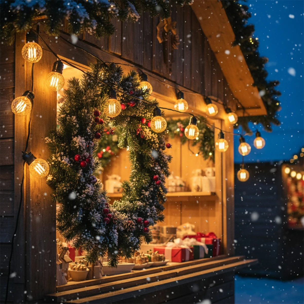 E27 220 V 1 W G40 LED-Glühlampen für Lichterketten, Ersatzbirne, warmweiß, Retro-Kugel, Edison-Schraube, dekorativ, 2200 K