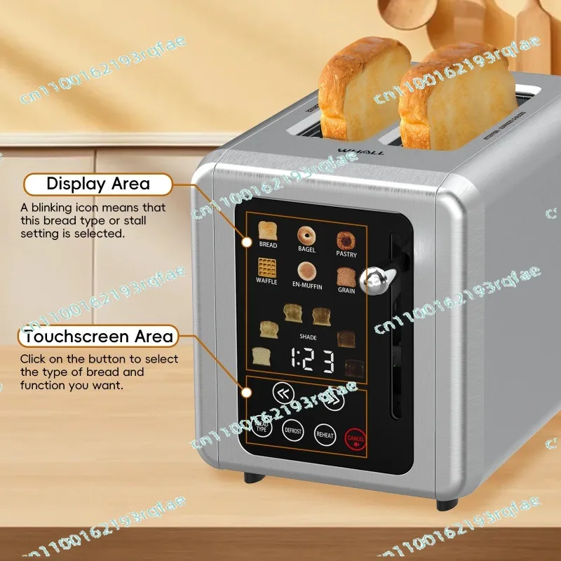 Professioneller 2-Scheiben-Mini-Toast-Frühstücksofen, elektrischer Toaster für Heimküchengeräte Image