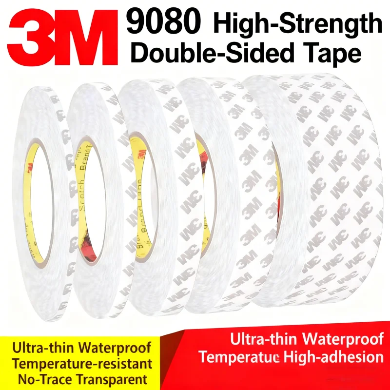 Nastro biadesivo forte 3M 9080 50M 5-50mm Nastro ultrasottile trasparente senza traccia Adesivo impermeabile ad alta viscosità
