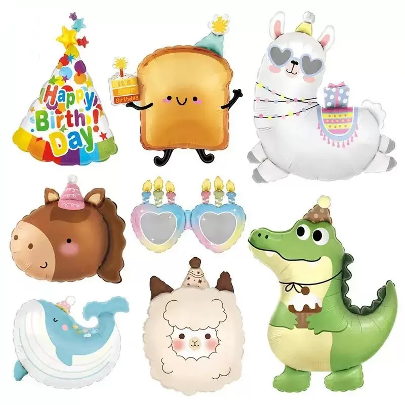 Neue Nette Tier Aluminium Film Ballon Geburtstag Party Dekoration Cartoon Krokodil Kopf Geburtstag Toast Geformt kinder Spielzeug Ball Image