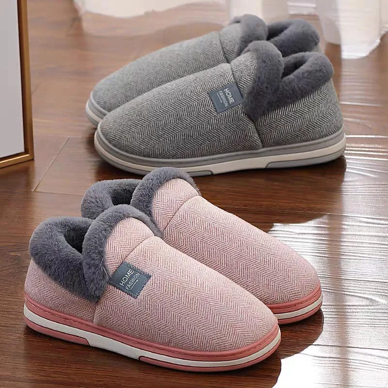Große Größe 48, 49, warme Schuhe, prägnante Paare, Damen, Herren, Winter-Hausschuhe, Haus, weiche, pelzige Wohnungen, rutschfeste, dicke Sohle, Outdoor-Schuhe