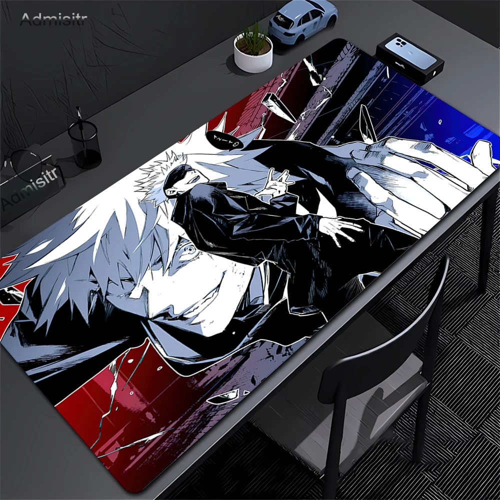 Gojo Satoru Mousepads Gamer Große Anime Jujutsu Kaisen Schreibtisch Matten Gaming Zubehör Maus Pad Multi-größe Pc Tastatur Maus Matte Image