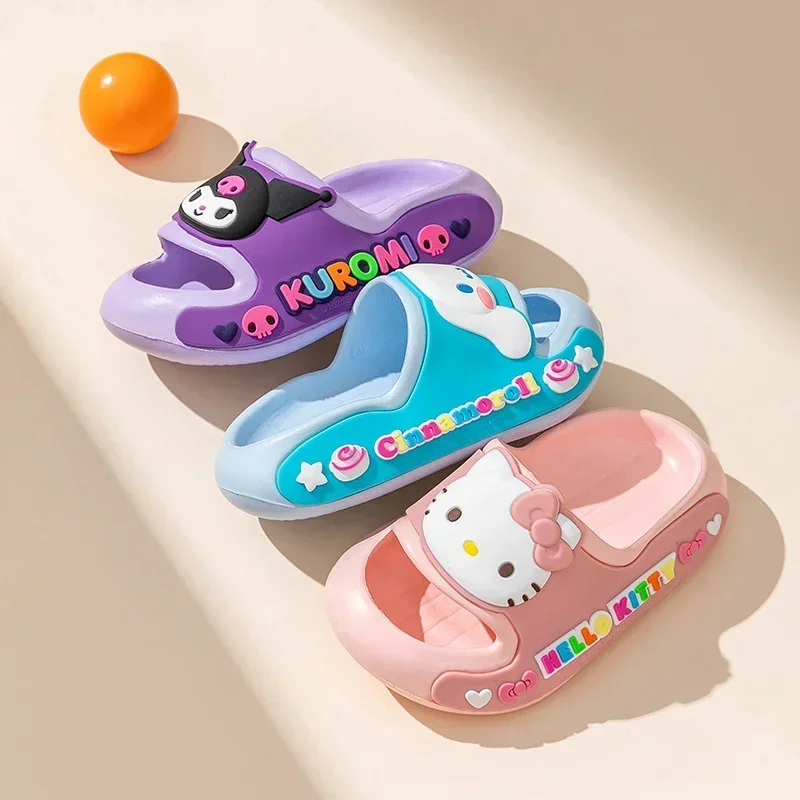 Miniso Sanrio Cinnamoroll Loch Hausschuhe Sandalen Kawaii Eva Anime Hause Strand Schuhe Sommer Hausschuhe Für Erwachsene Kinder Geschenk