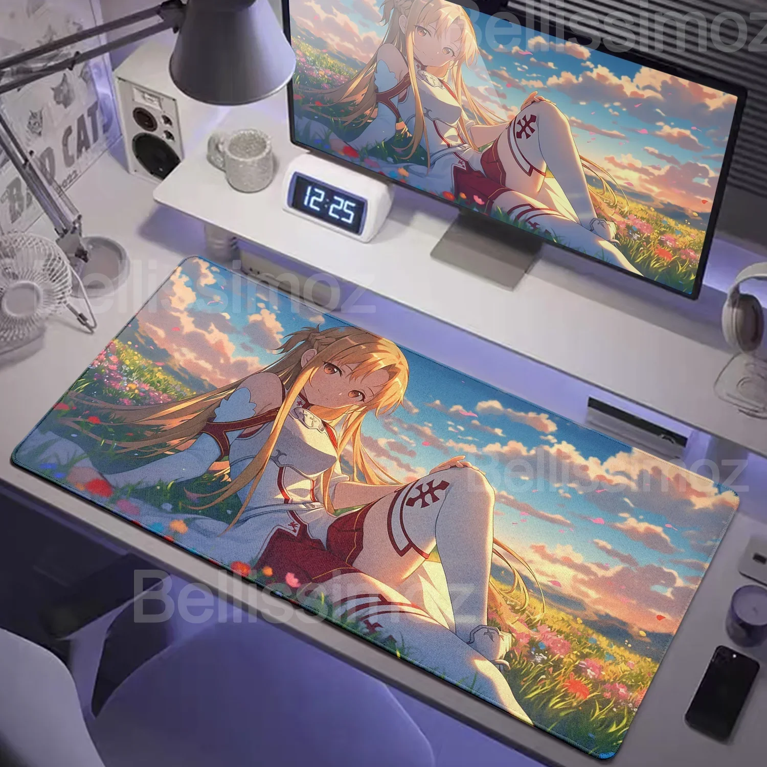 Anime Many Exquisite Wallpaper Sword Art Online SAO Mauspad Pretty Asuna Mousepad Rutschfestes, verschleißfestes Spiel Große Schreibtischmatten Image