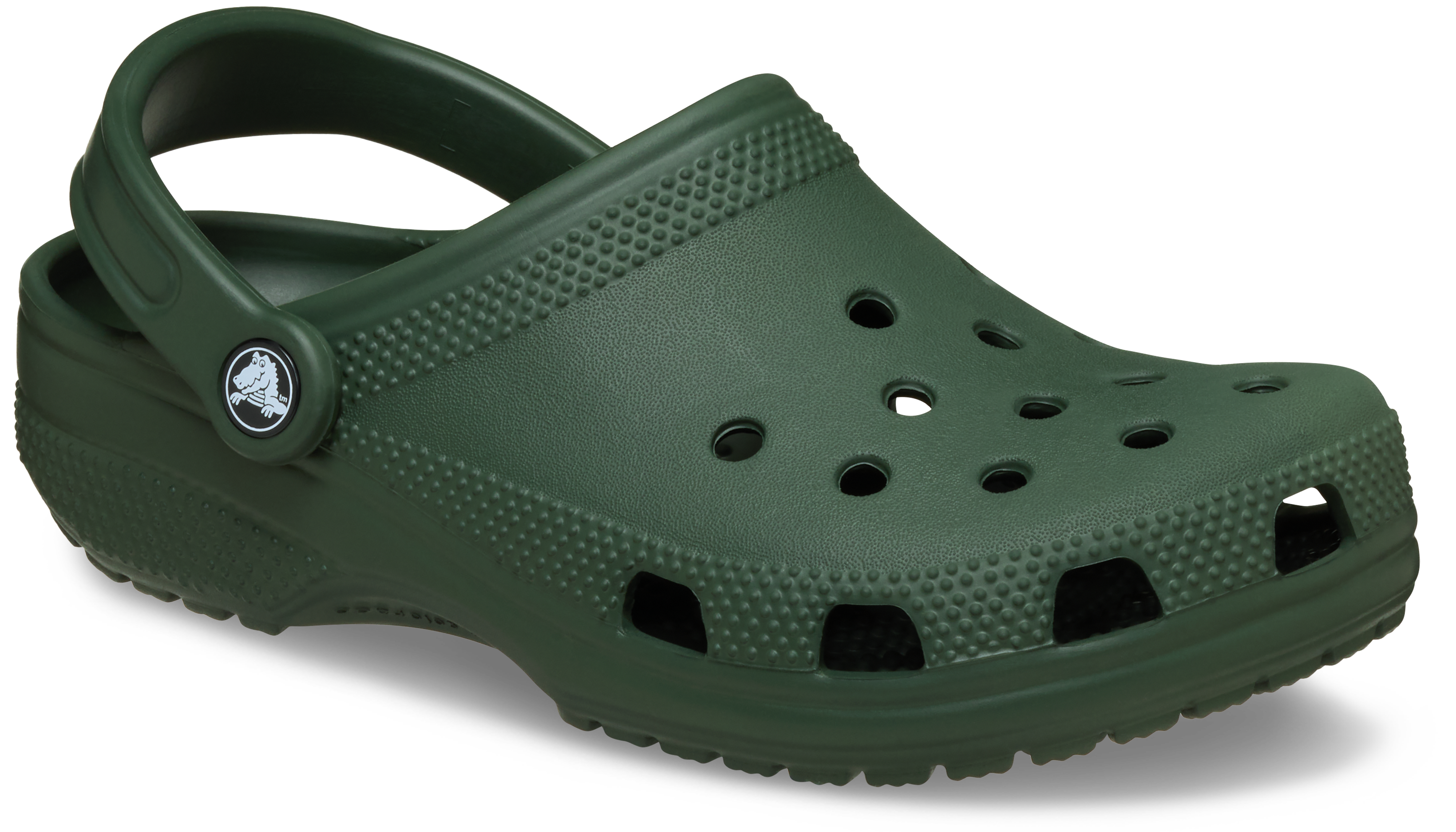 Clog CROCS "Classic", Herren, Gr. 37, dunkelgrün, field grün, Croslite™, Schuhe Clog, Sommerschuh, Gartenschuh, Poolslides, mit typischem Logo