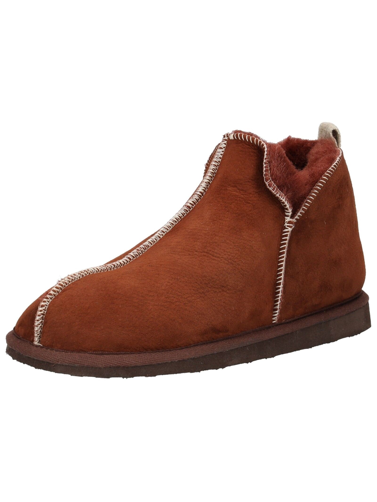 Hausschuh SHEPHERD "Shepherd Hausschuhe Leder", Herren, Gr. 47, rot, Leder, Schuhe Hausschuh