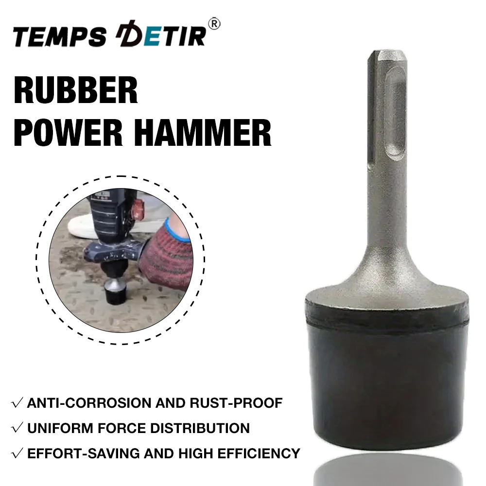 Marteau en caoutchouc d'électricien, manche SDS-PLUS, adapté pour marteau électrique, outil de nivellement de tôle, outil de tôle automobile, outil de martelage durable, accessoires d'outils