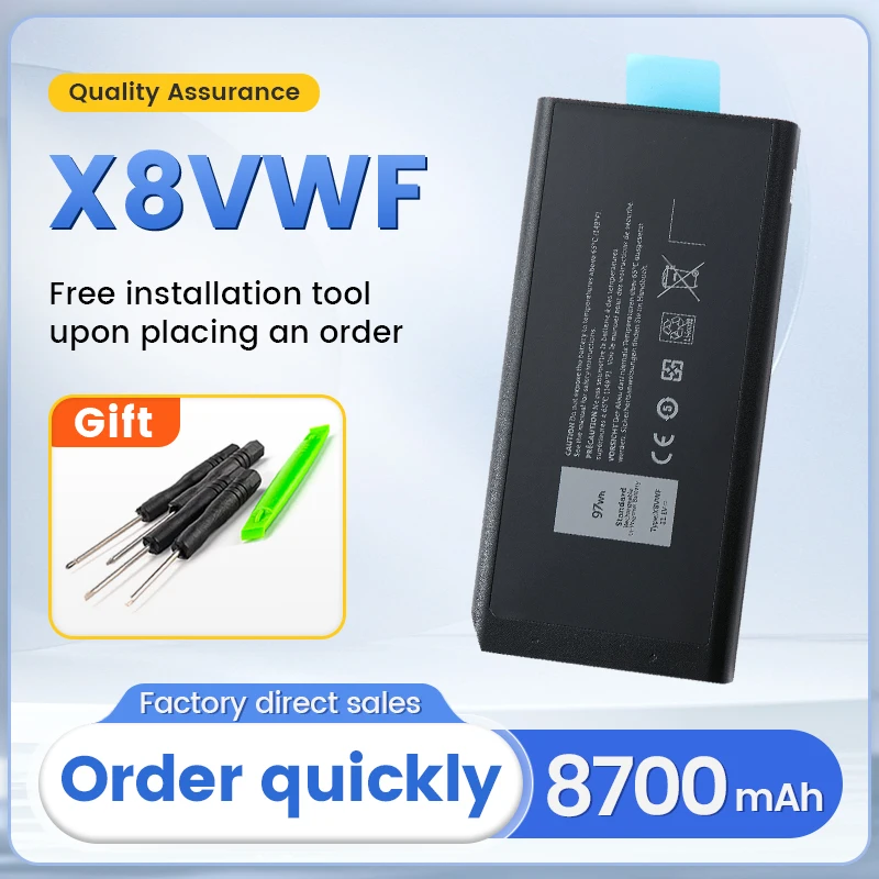 SOMI X8VWF Laptop-Akku für Dell Latitude 14 Rugged 5404 5414 E5404 Extreme 7404 7414 E7404-Serie Notebook VCWGN YGV51 CJ2K1