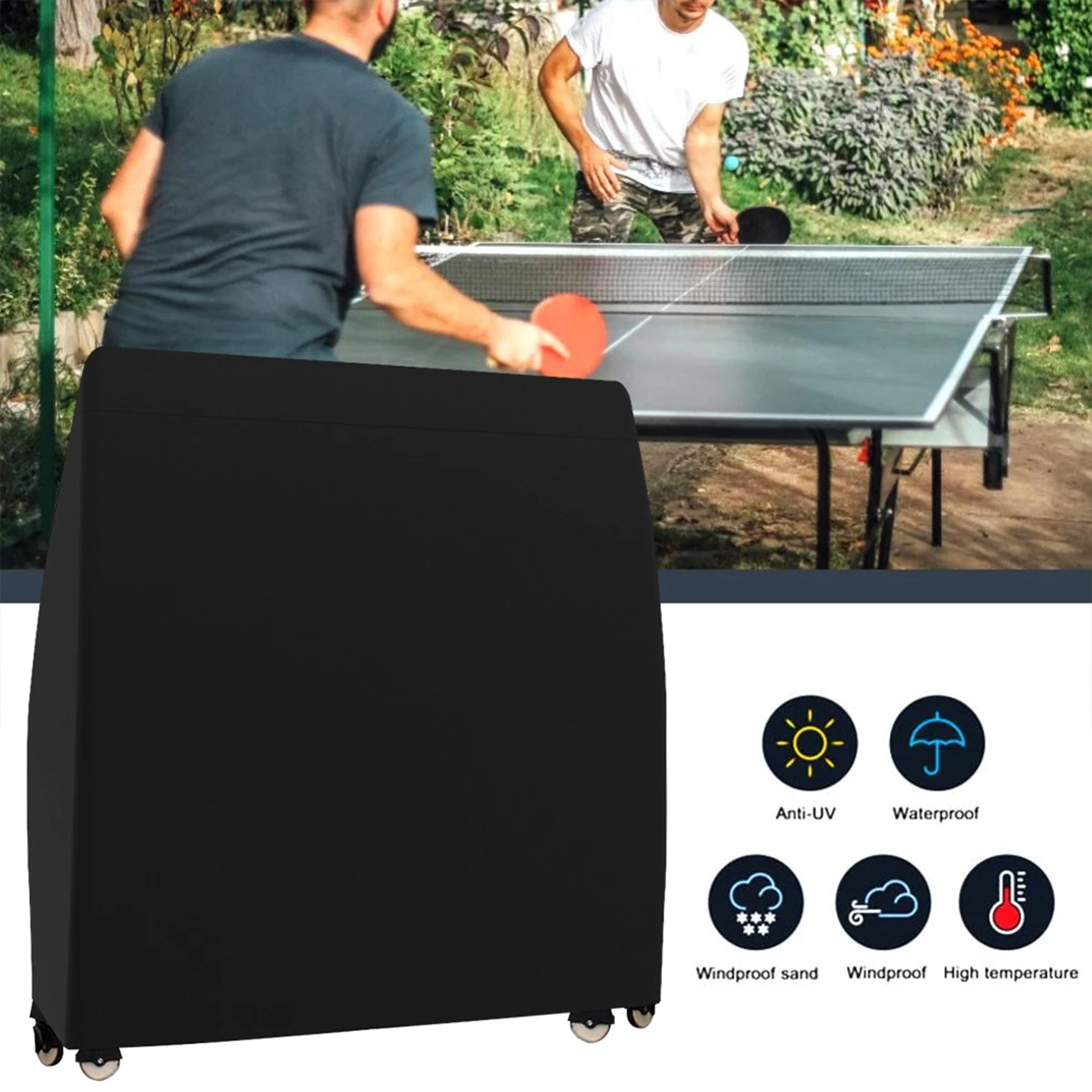 Tischtennis Abdeckung Heavy Duty Outdoor Indoor Ping Pong Tisch Lagerung Abdeckungen Zubehör Wasserdichte Staub Ping Pong Tisch Abdeckung