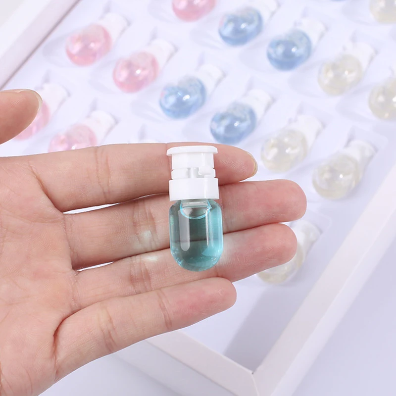 5 stücke 2/3/5/10ml Mini nachfüllbare Flasche transparent mit Verschluss leere Probe Fläschchen Pulver feste Lagerung ätherische Öl flasche Image