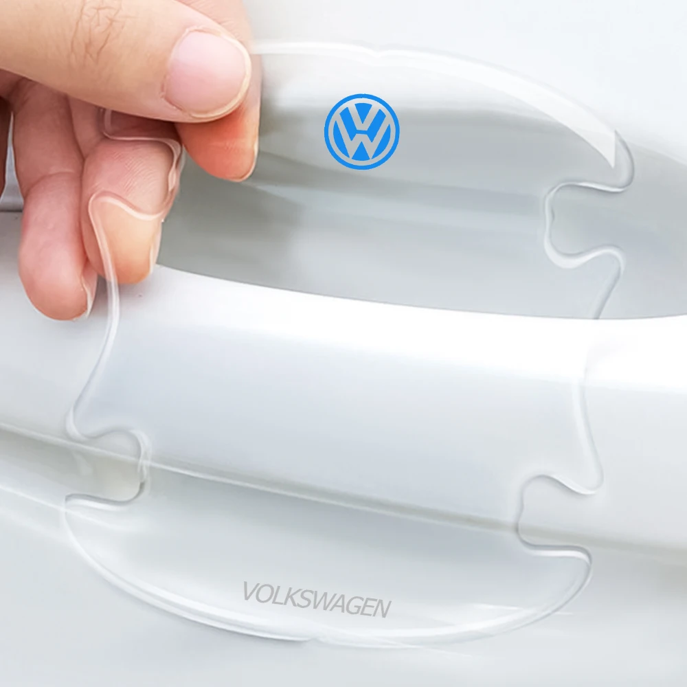 Neue Auto Tür Schüssel Griff Schutz Aufkleber Transparente Anti-scratch-Folie Für VW Polo Jetta Passat Golf Tiguan Touran käfer Image